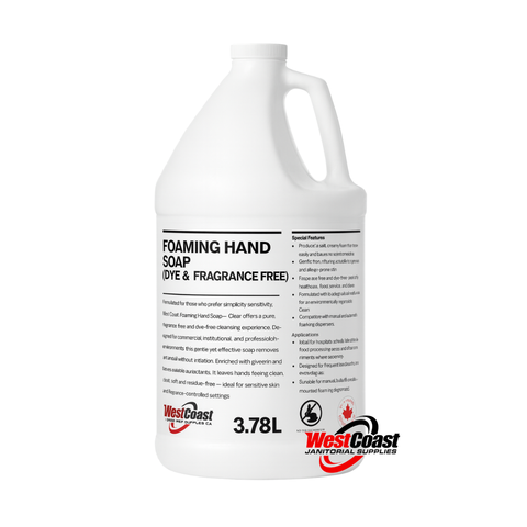 FOAMING HAND SOAP DYE & FRAGRANCE FREE - CLEAR 3.78L