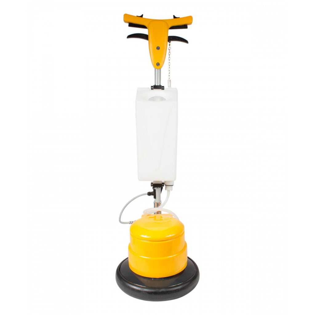 MANUAL FLOOR SCRUBBER AND BUFFER WITH HOLDING TANK JOHNNY VAC 13"