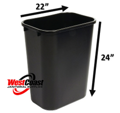 GARBAGE BAGS BLACK 22" X 24" UTILITY CAN LINER 500 BAGS