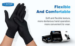 TOUCHFLEX NITRILE GLOVES EXTRA LARGE BLACK 100/BOX