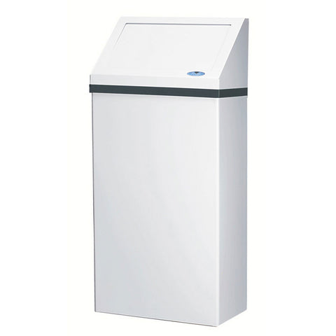 WALL RECEPTICLE STEEL WHITE FINISH FROST F303-NL W/ LID