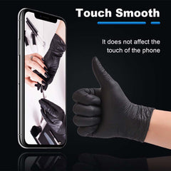 TOUCHFLEX NITRILE GLOVES MEDIUM BLACK 100/BOX