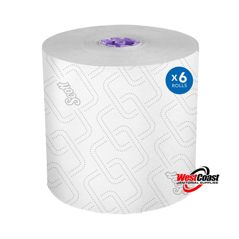 SCOTT PAPER TOWEL ROLL 02001 PURPLE CORE 6 ROLLS PER CASE 950FT