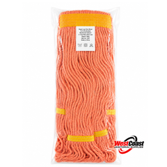 Synthetic Looped-End Commercial Wet Mop Head  | Launderable Professional Floor Mop