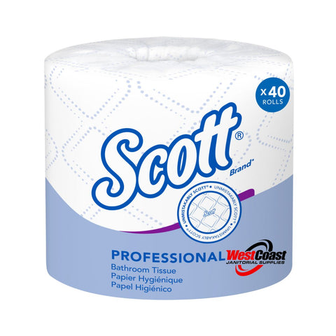 STANDARD ROLL TOILET PAPER SCOTT PROFFESIONAL 550 SHEETS X 40 ROLL 2-PLY 48040