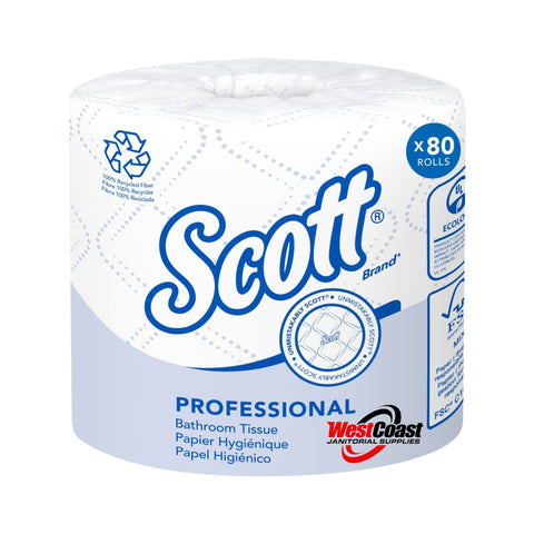 SCOTT® PROFESSIONAL STANDARD ROLL TOILET PAPER - 2-PLY, 473 SHEETS PER ROLL, 80 ROLLS PER CASE (PRODUCT CODE: 13217)