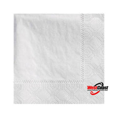 Beverage Napkins 9" X 9" White Paper 1 Ply 4000/Case