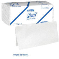 SINGLE FOLD SCOTT KC PROFESSIONAL HAND TOWEL WHITE 16 PACKS X 250 SHEETS 01700