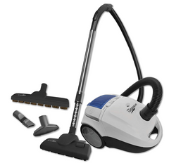 AIRSTREAM AS100 CORDED LIGHTWEIGHT CANISTER VACUUM WITH ACCESSORIES AND BRUSH COMPARTMENT