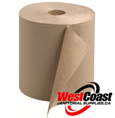 LARGE ROLL PAPER TOWEL 800 FEET X 6 ROLLS X NATURAL  1 PLY 4800'/CASE