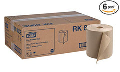 LARGE ROLL PAPER TOWEL 800 FEET X 6 ROLLS X NATURAL  1 PLY 4800'/CASE